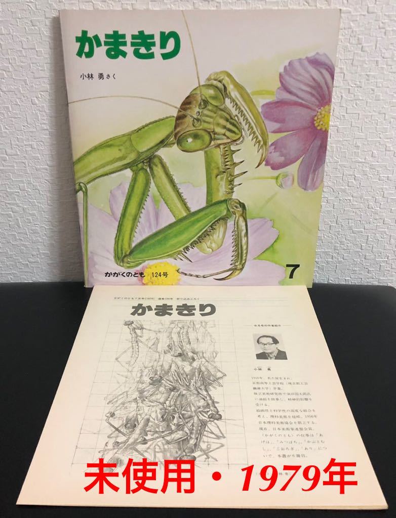 ◆当時物・希少◆「かまきり」かがくのとも 折り込み付録付き 小林勇 福音館 1979年 レトロ絵本拍卖