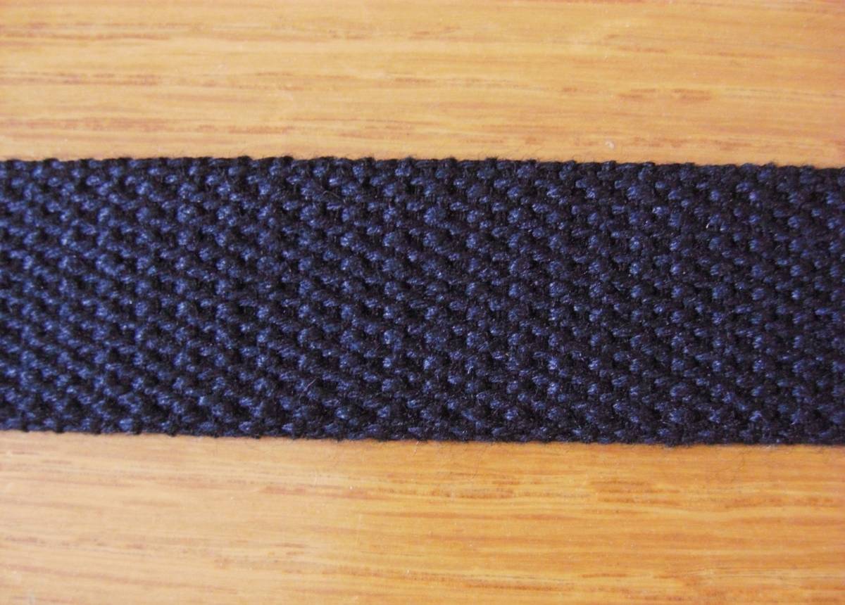 ★25mm巾 黒色無地 持ち手テープ 約310cm かばん バッグ 拍卖