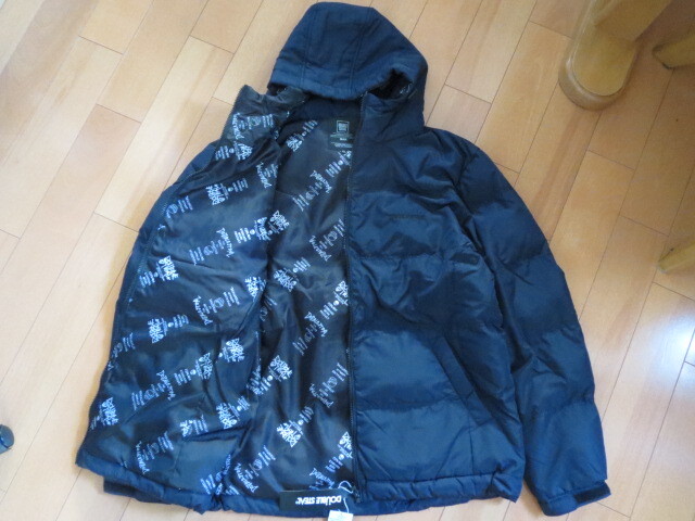 送料無料発送 DOUBLE STEAL ダブルスティール NAVY 濃紺 LOGO HOOD DOWN JACKET XL 正規品 新品未使用 タグ付き(撮影、採寸の為開封)拍卖