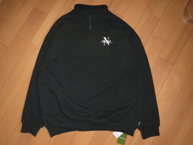 送料無料 ビッグサイズ NAUTICA ノーティカ HALF ZIP SWEAT ハーフジップ トレーナーXL チャコールグレー 濃灰 正規品 新品未使用 タグ付き拍卖