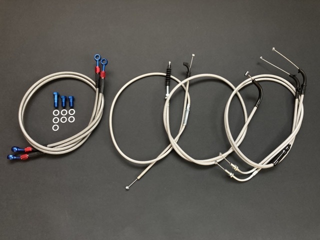 XJR400R 95y~97y アップハンワイヤーセット STD 純正長 ノーマル長 Ckit拍卖