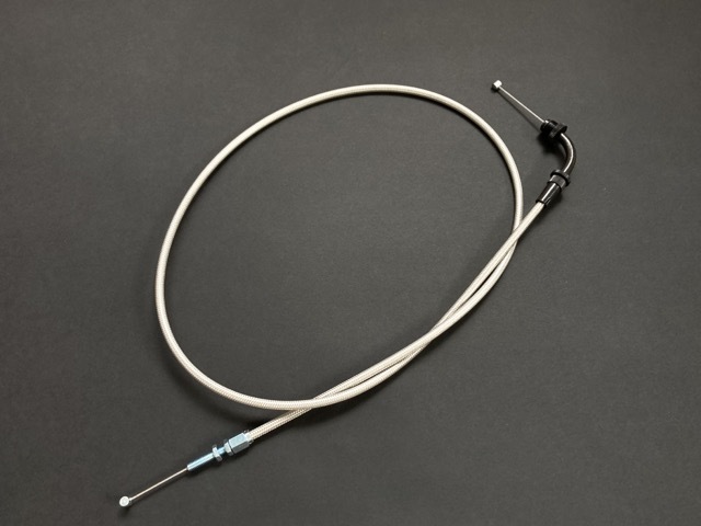 GSX250E/400E メッシュアクセルワイヤー 20cmロング 日本製拍卖