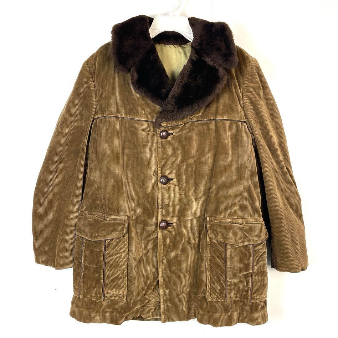 スペイン製コルテフィエルCortefielボア襟コーデュロイジャケットコート拍卖