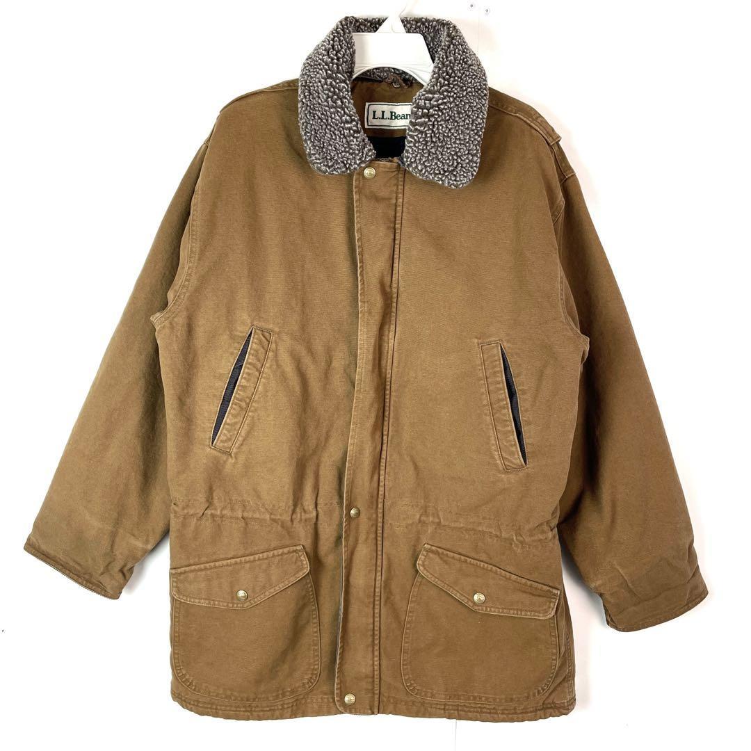 エルエルビーンL.L Beenダックジャケットハンティング襟ボアライナーブラウン拍卖