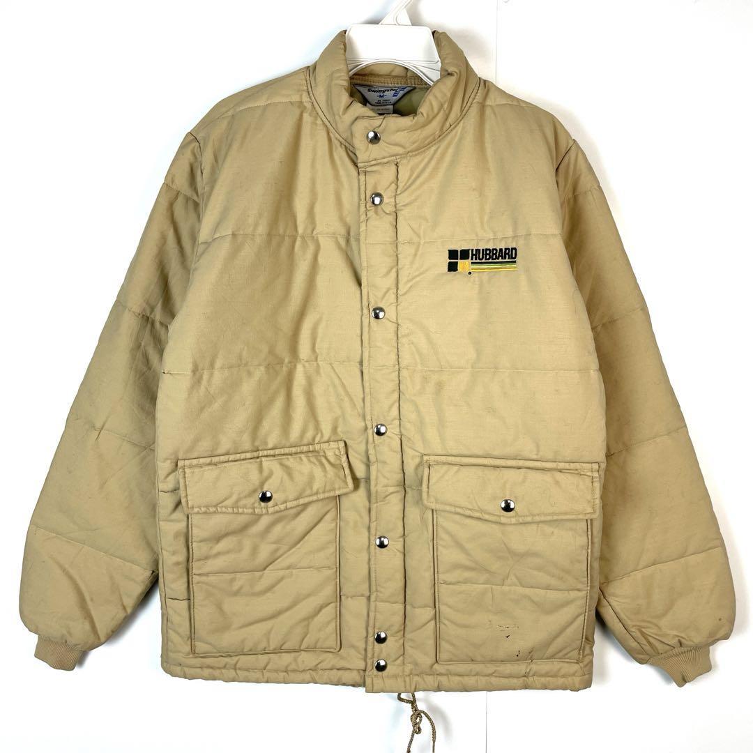 USA製スウィングスターSwingsterダウンジャケット中綿入りベージュ刺繍拍卖