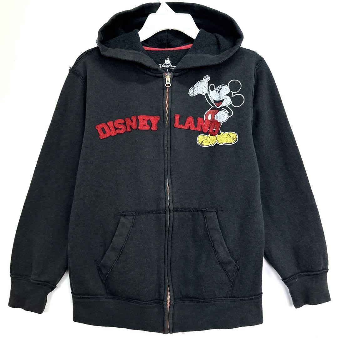 ディズニーDisneyジップアップパーカーフーディ両面ワッペンミッキーフレンズ拍卖