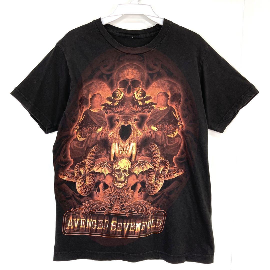 A7Xアヴェンジド・セヴンフォールドバンドTシャツバンTデカプリント大判フェード拍卖