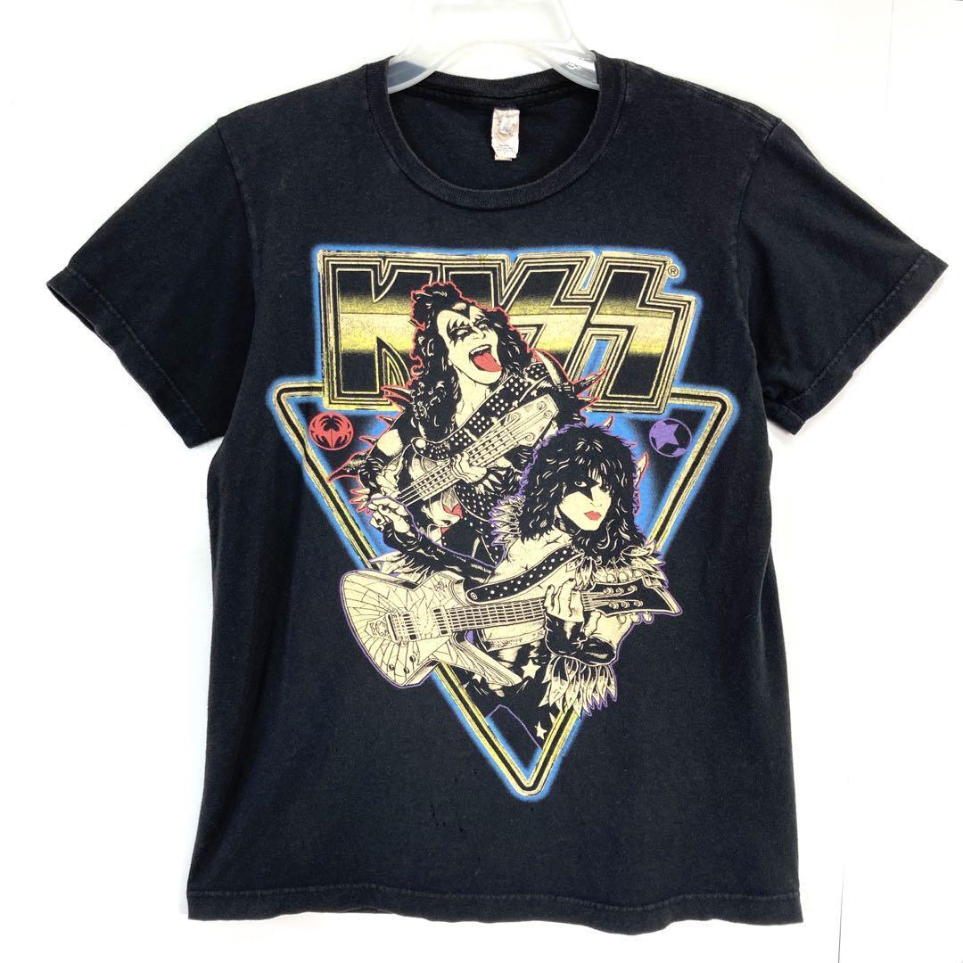 TULTEXタルテックスKISSキッスバンドTシャツバンTデカプリントフェード拍卖