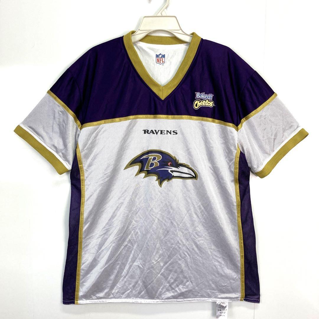 希少!リバーシブル!!NFLボルチモアレイブンズアメフトゲームシャツユニフォーム拍卖