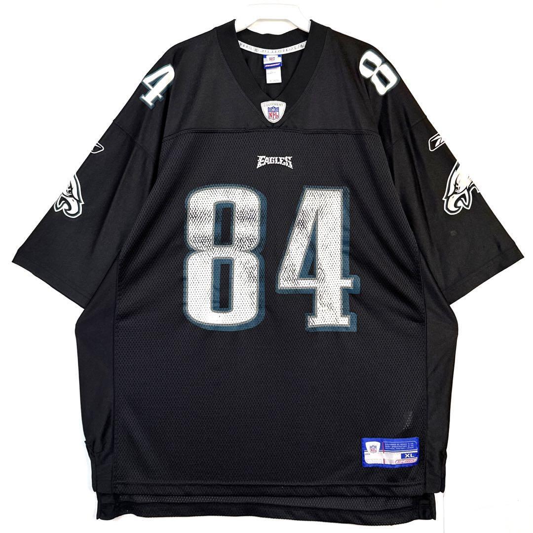 ReebokリーボックNFLイーグルスアメフトゲームシャツフットボールシャツ拍卖