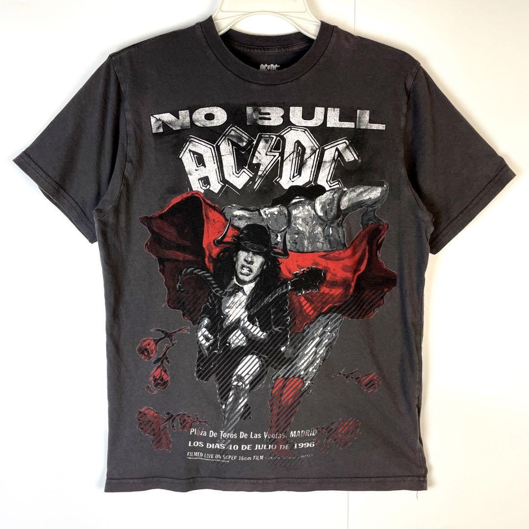 AC/DCバンドTシャツバンTロックT NO BULLグレーレッドヴィンテージ拍卖