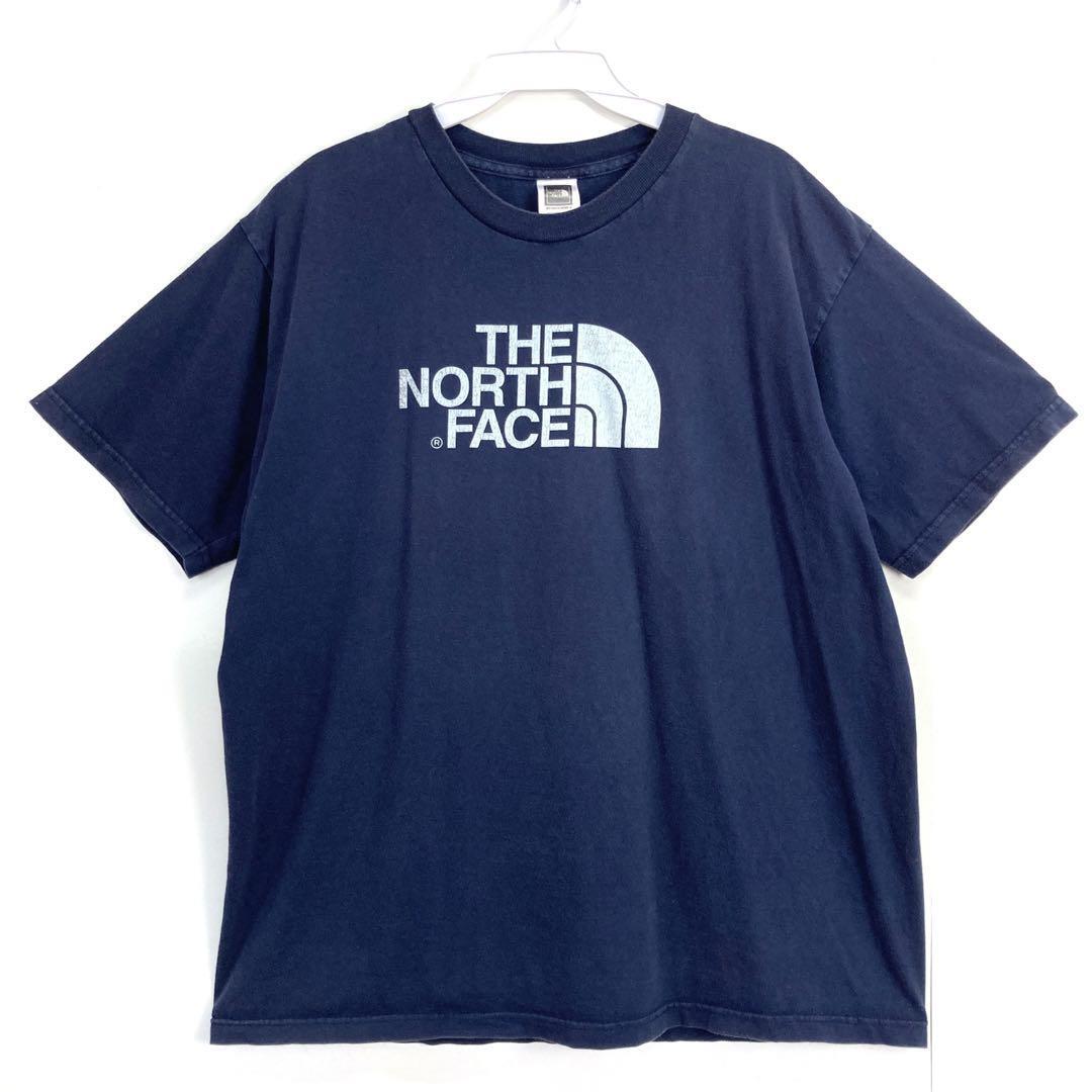 THENORTHFACEザノースフェイスロゴプリントTシャツネイビーヴィンテージ拍卖