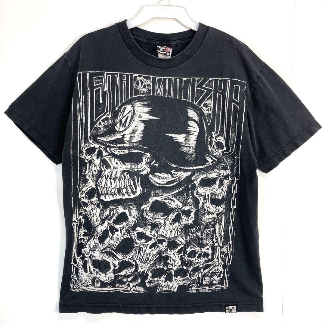 METAL MULISHAメタルマリーシャTシャツデカプリントドクロ骸骨バイク拍卖