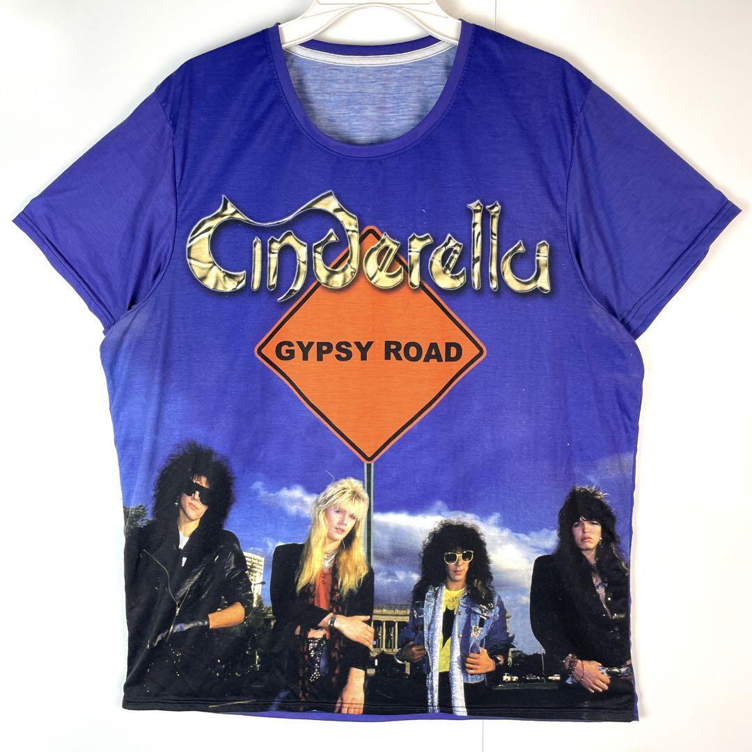 CinderellaシンデレラバンドTシャツバンT全面プリント染み込みブルー拍卖