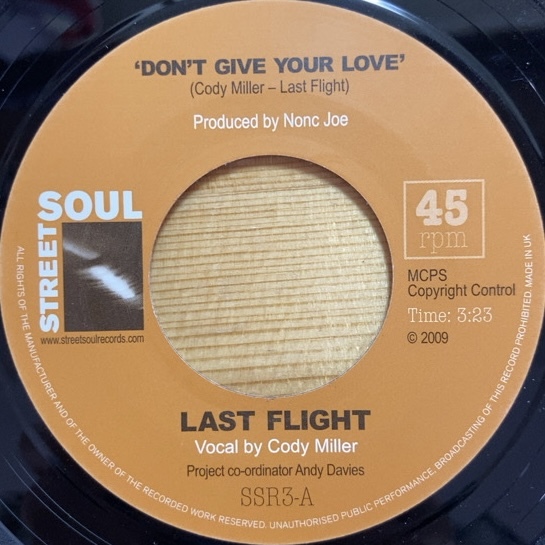 LAST FLIGHT DON'T GIVE YOUR LOVE / SHADY LADY (RE) 45's 7インチ拍卖