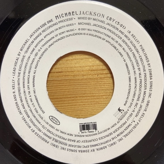 MICHAEL JACKSON CRY 45's 7インチ拍卖