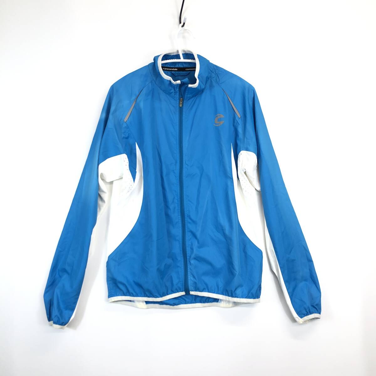 キャノンデール cannondale サイクルウェア ウインドブレーカー 水色 ホワイト Mサイズ 1F302拍卖