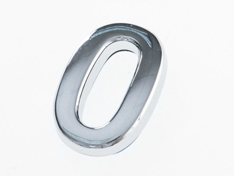 5CM 数字 ナンバー エンブレム ステッカー シール シルバー#0拍卖