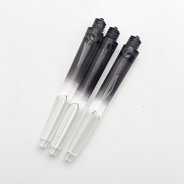 O022-5 クリアグラデーション ダーツロッドシャフト 45mm ブラック 3本拍卖