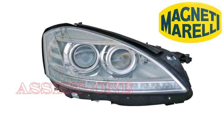 純正OEM MARELLI製 ベンツ Sクラス W221 後期 NV付 バイキセノン 右ヘッドライト 右ヘッドランプ 右 ~2009年 補修用 後期ルック拍卖