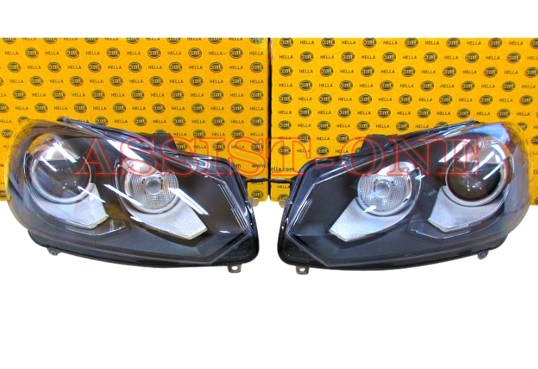 純正OEM HELLA製 VW フォルクスワーゲン ゴルフ6 GOLF6 バイキセノン ヘッドライト ヘッドランプ 左右セット 2009年~2013年拍卖