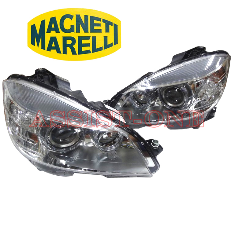純正OEM MARELLI製 ベンツ Cクラス W204 S204 前期 バイキセノン ヘッドライト ヘッドランプ 左右セット 2010年以前 マレリー製拍卖