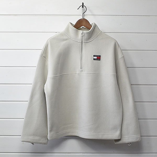 TOMMY jeans トミージーンズ ハーフジップ フリース プルオーバー トミーヒルフィガー XS|24b0264拍卖