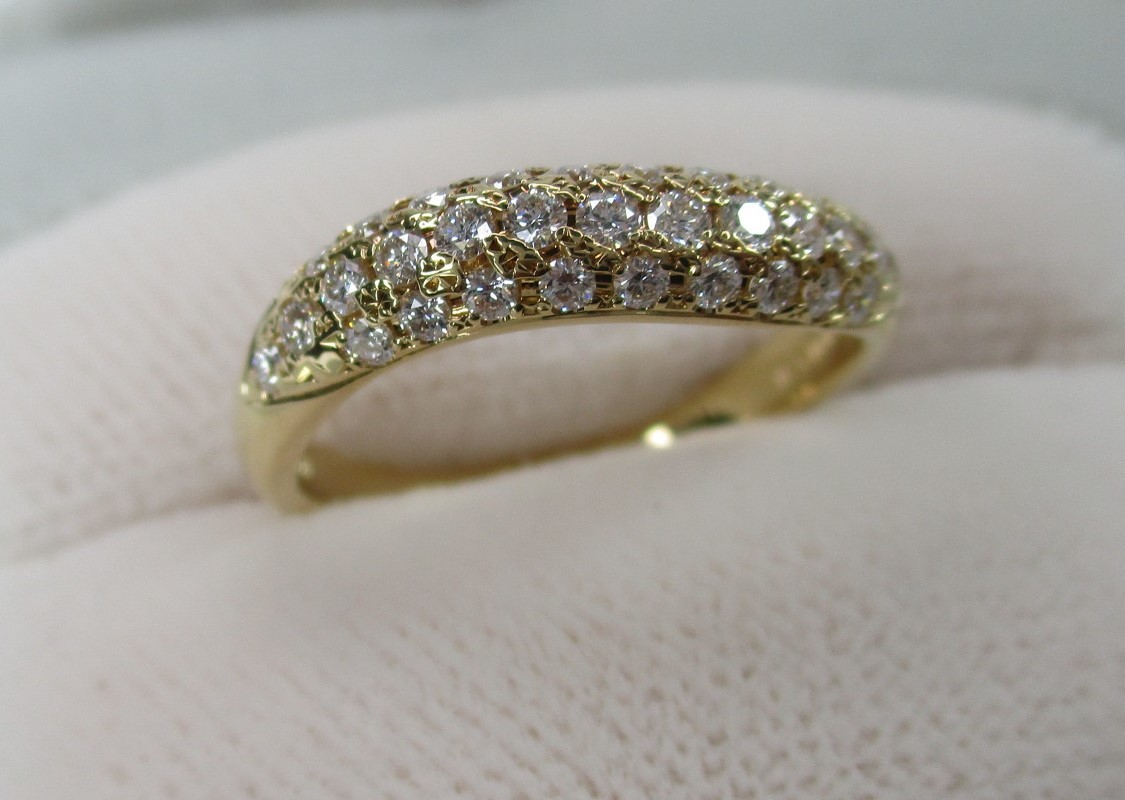 R-135 ミキモト MIKIMOTO K18 ダイヤモンド リング 11号拍卖