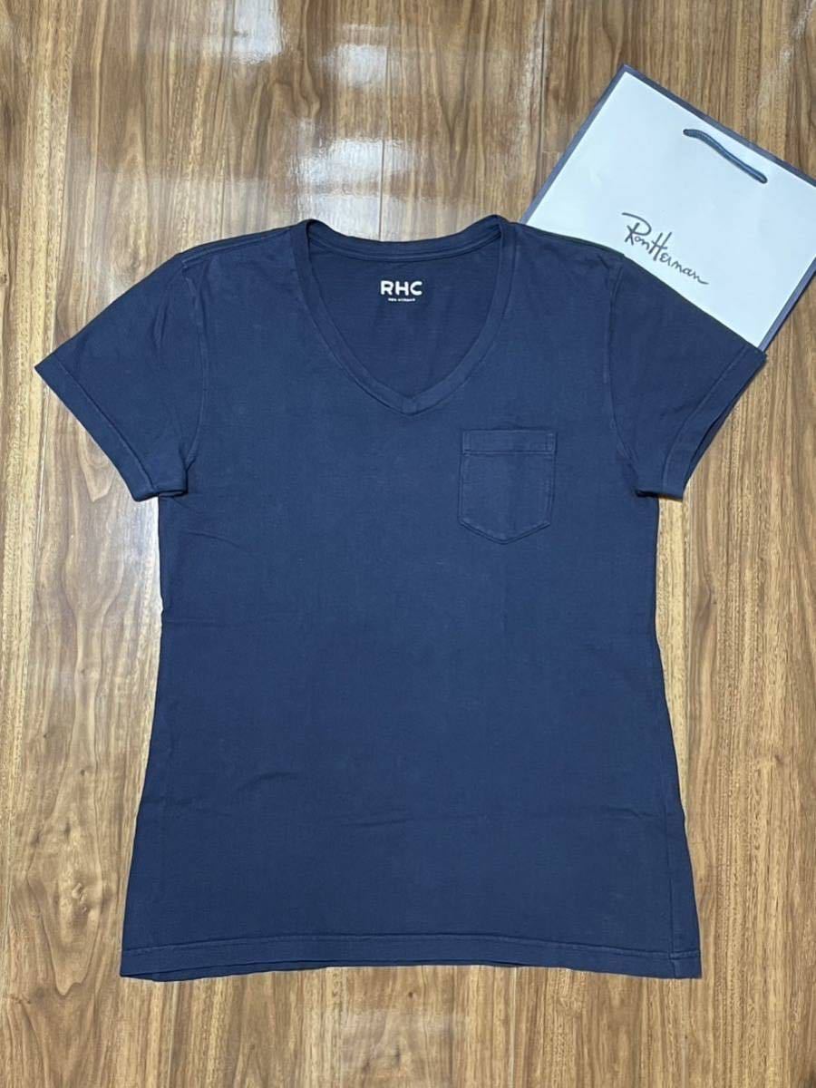 ★極美品★RonHeaman★ロンハーマン★RHC★Tシャツ★Vネック★ネイビー★カリフォルニア拍卖