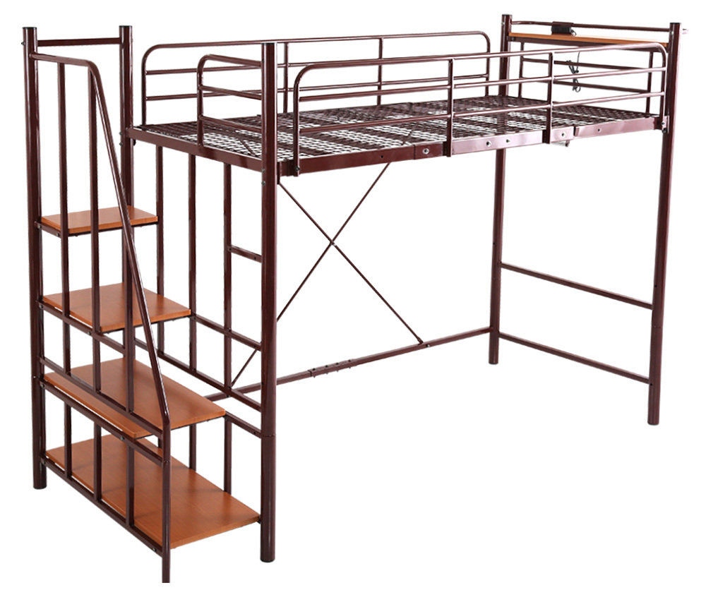 大人かわいいインテリア 階段付き パイプロフトベッド【Preve-プレーヴェ-】OKHT70-102-BR ブラウン拍卖