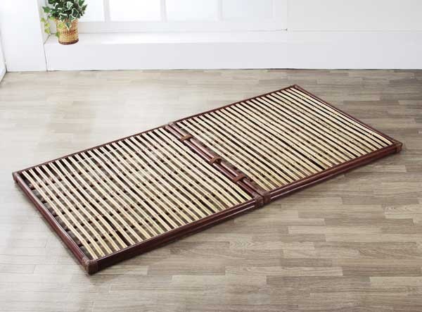 あすつく対応 籐(ラタン)フロアベッド 籐すのこベット シングルサイズ アジアンテイスト 折りたたみベッド あすつく対応拍卖