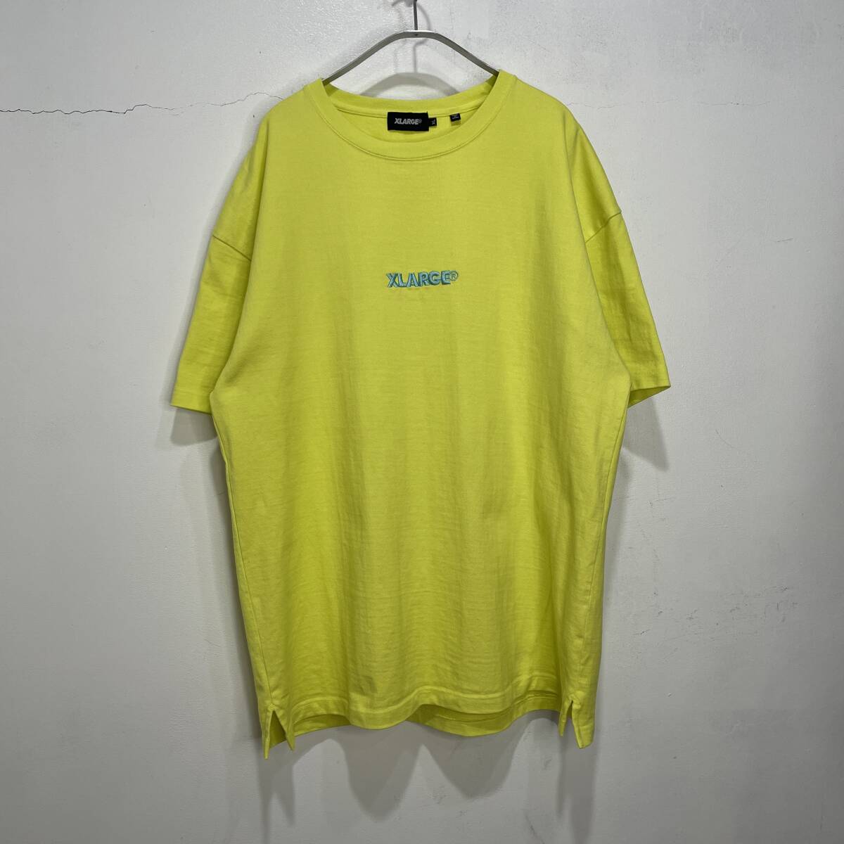 送料無料☆XLARGE☆エクストララージ☆ロゴTシャツ☆ビックTシャツ☆半袖☆蛍光カラー☆イエロー☆XL☆B24M拍卖