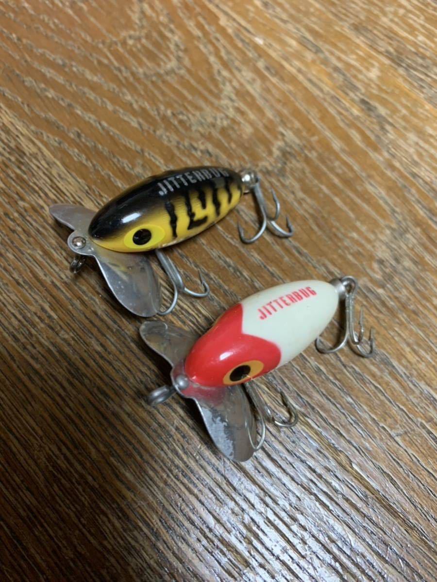 オールド☆Arbogast(アーボガスト) ルアー ☆ JITTERBUG ( ジッターバグ )小サイズ トップウォーター ☆ 2個セット売り。拍卖