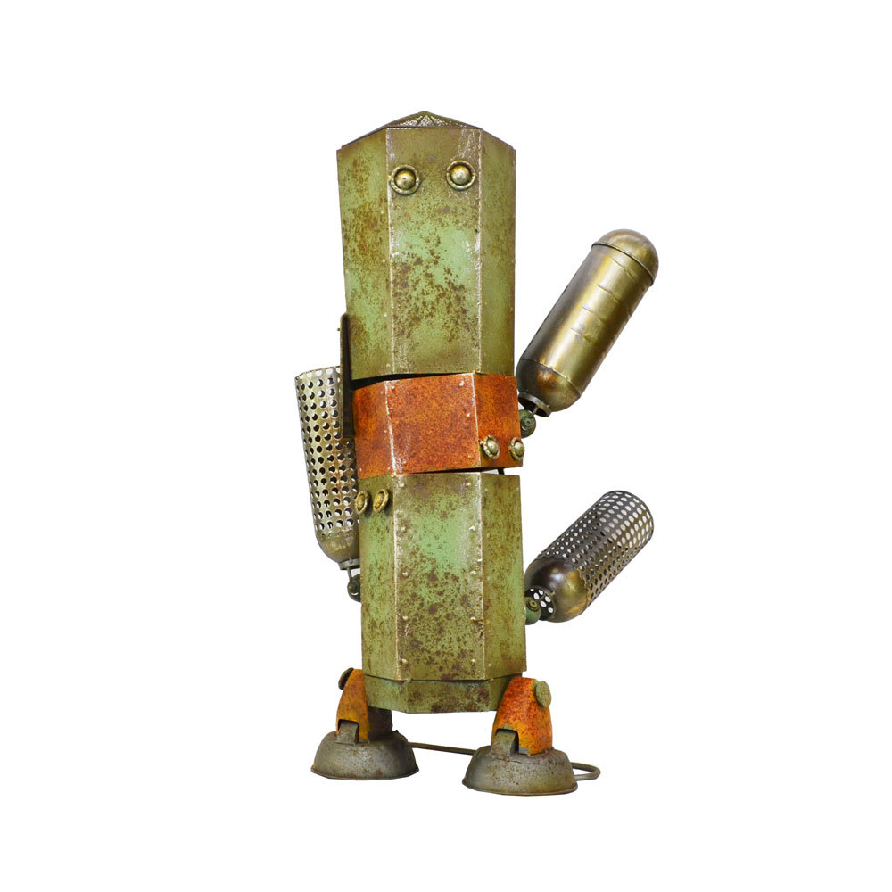 ブリキロボット カクタス 鉄 オブジェ ヴィンテージ加工拍卖