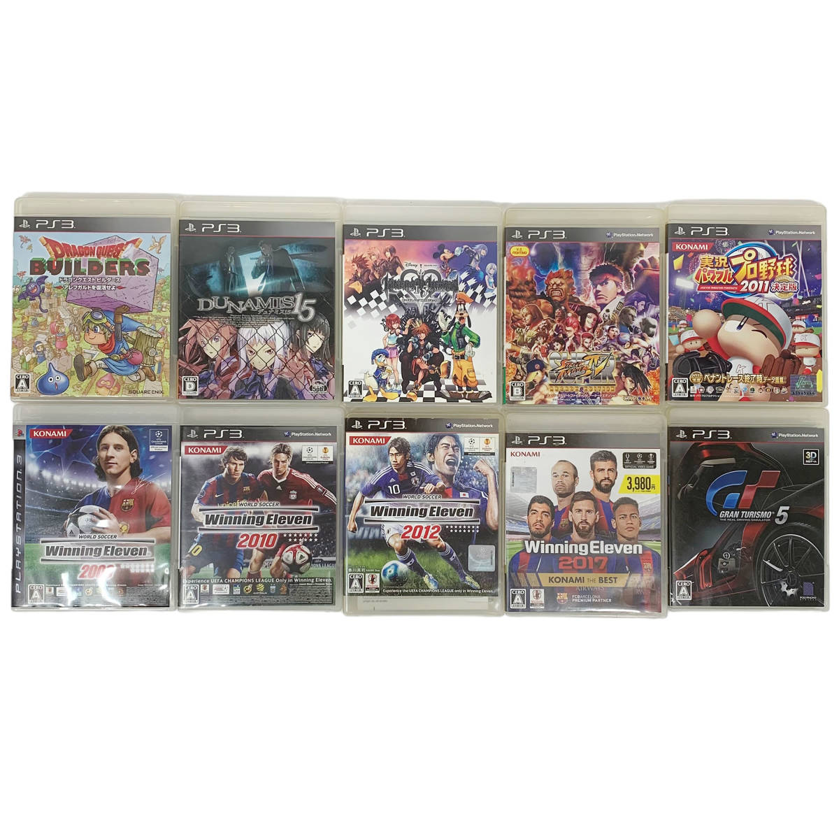 /24C054_1 PS3ソフト10本まとめ グランツーリスモ5、ウイニングイレブン他 PS3 ゲーム ゲームソフト 現状品 中古 拍卖