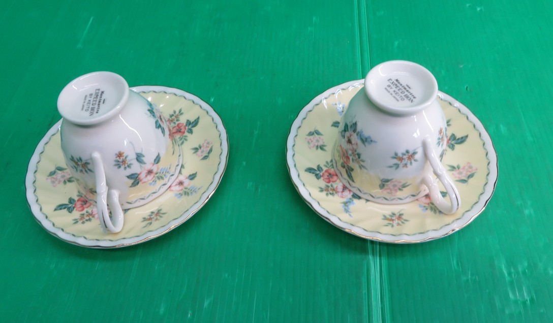 N-57■MONTMARTRE EXCEED BON カップ&ソーサー 2客セット 金縁 中古 現状渡し 拍卖