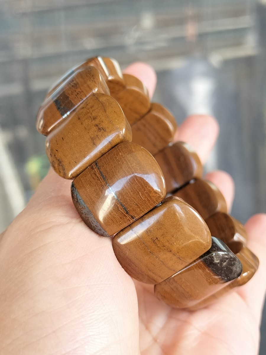 天然石 バンブルビージャスパー 混合鉱物石 バングル ブレスレット拍卖