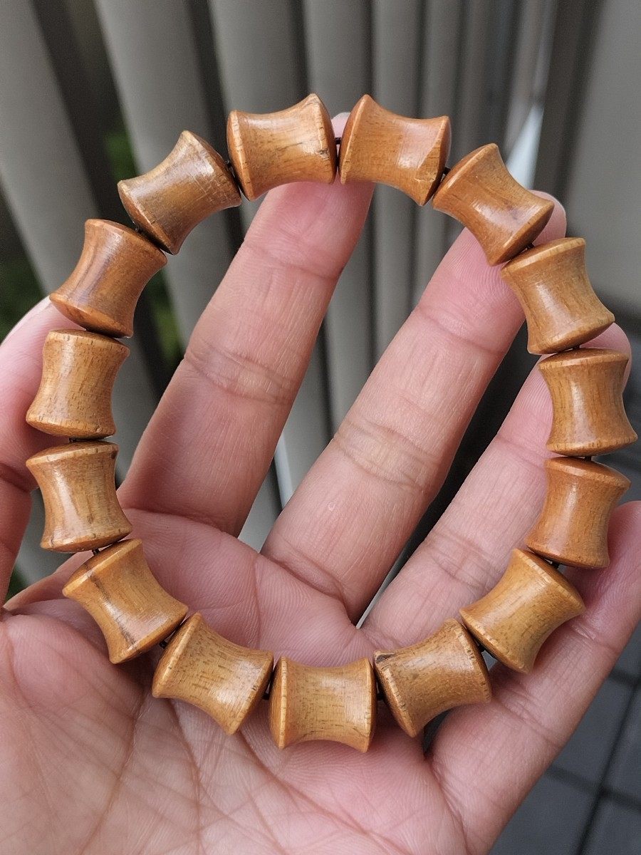 黄檀木 天然木 竹節型 仏珠 数珠 念珠 ブレスレット拍卖