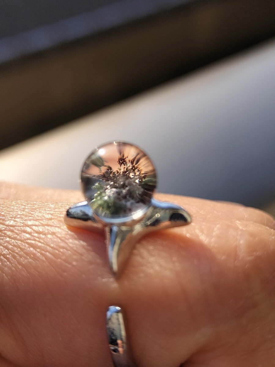 ガーデンクォーツ 水晶 フリーサイズ 4月誕生石 リング 指輪拍卖