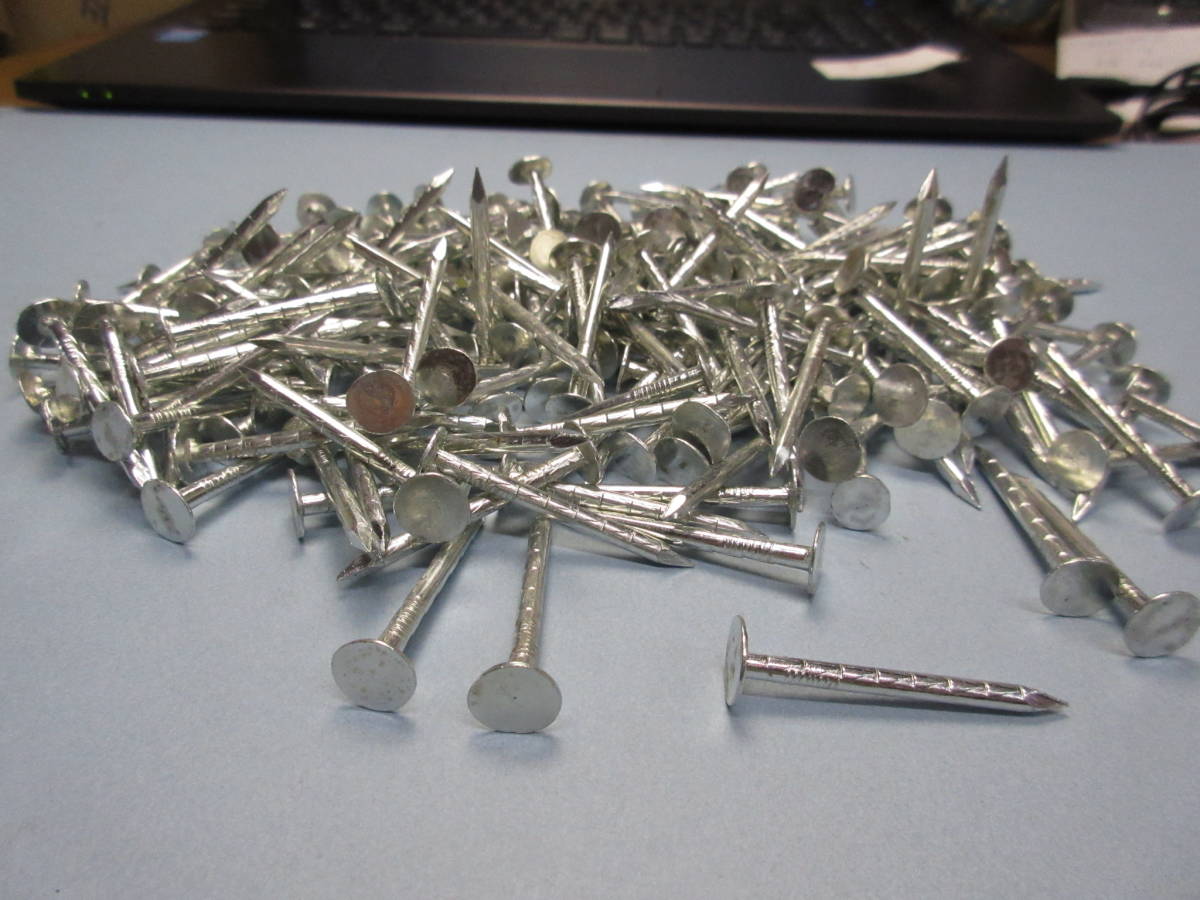 38mm/ユニクロメッキ/鉄/シージングネイル/ネイル/平頭/釘/大頭釘/#11×38mm/500g拍卖