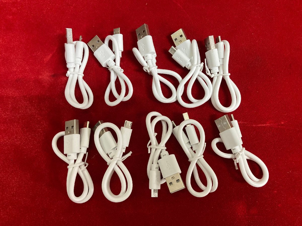 mA 新品未使用品 充電ケーブル USB Type-A(2.0)Micro USB Type-B(2.0)約30cm 10個拍卖