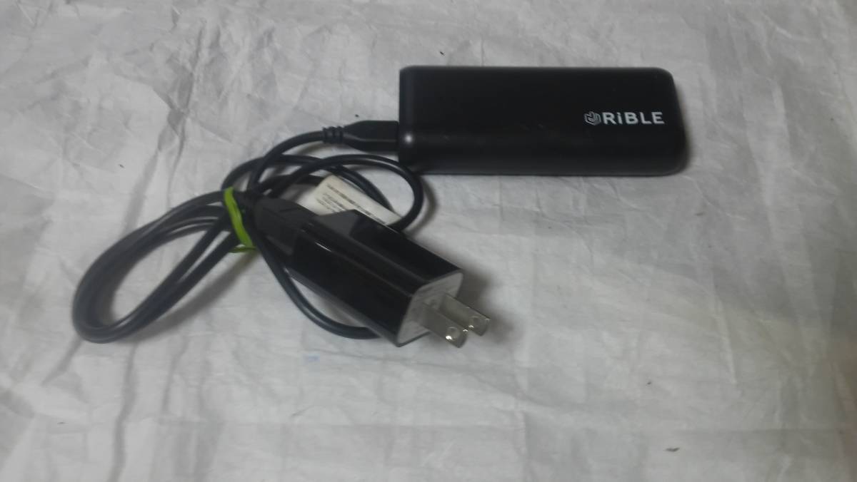 ●◆再々値下RiBLE POWER BANKモバイルバッテリー ブラック 5200mAh /1ポートUSB充電器付き拍卖
