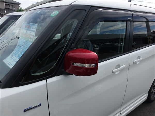 格安売り切りスズキ スペーシアカスタム スペーシアギア ソリオ エブリイワゴン ドアミラーカバー赤レッド純正ドアミラー貼り付拍卖