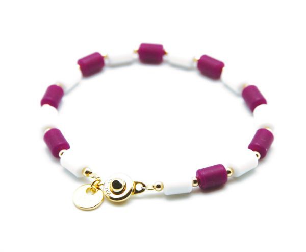 ★即決★クリオ インパルス ブレスレット バイオレット&ホワイト Sサイズ 17cm拍卖