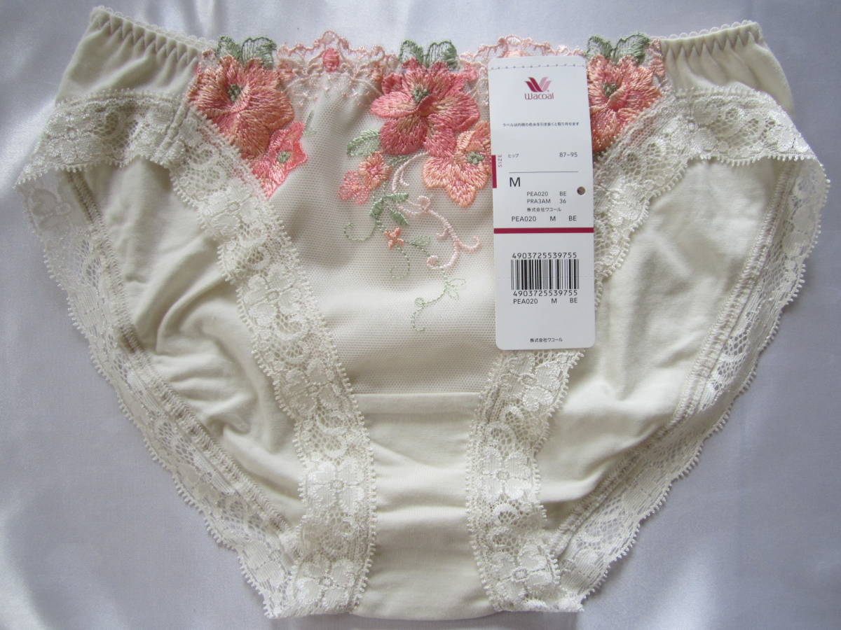 【ワコール】綿混プリンセスローズショーツ M アイボリー 拍卖