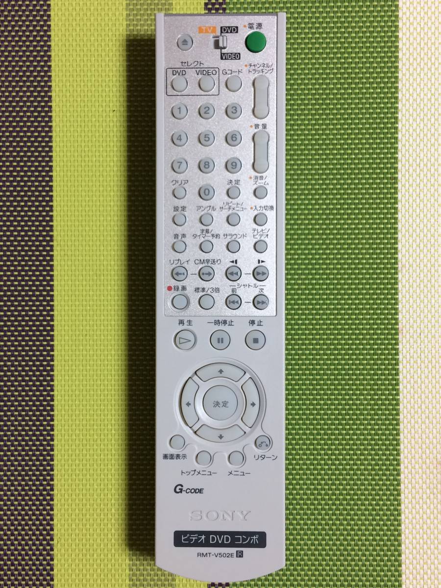 ほぼ未使用★送料無料★SONY★ソニー★純正★ビデオDVDコンボ 用 リモコン★RMT-V502E★動作品★返金保証あり★拍卖