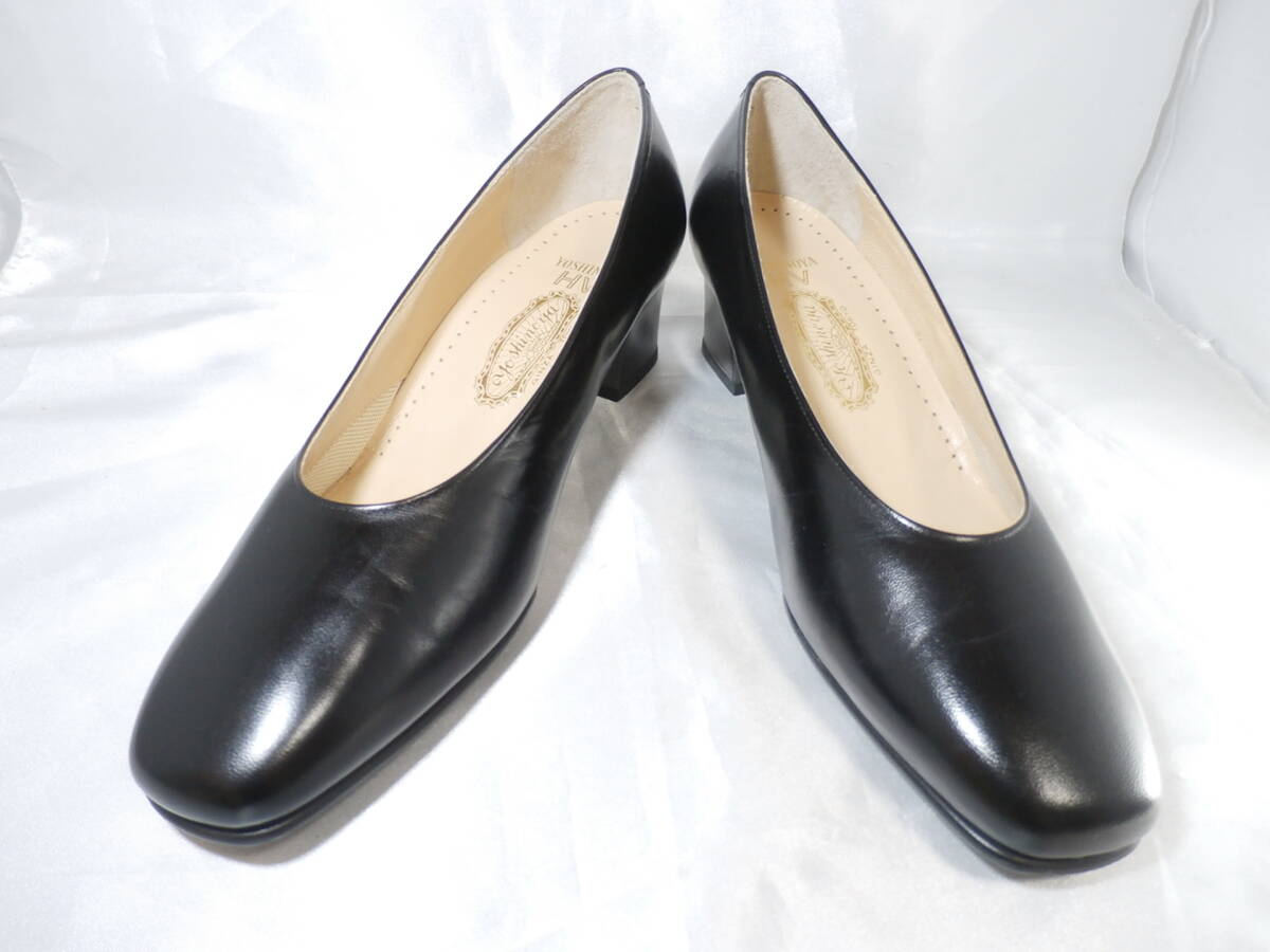 銀座ヨシノヤ★本革パンプス★22.5★EEV★試着のみ★検索れいさえ22.5拍卖