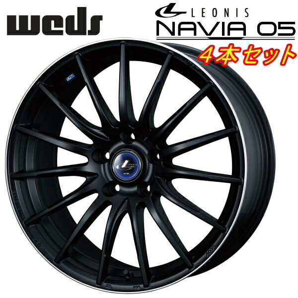 Weds LEONIS NAVIA05 ホイール4本 マットブラック/リムポリッシュ 7.0-18インチ 5穴/PCD100 インセット+47拍卖