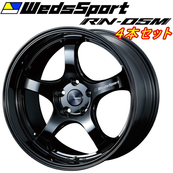 WedsSport RN-05M ホイール4本 グロスブラック 10.5-19インチ 5穴/PCD114.3 インセット+22拍卖