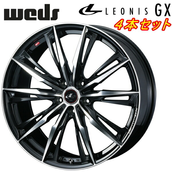 Weds LEONIS GX ホイール4本 パールブラック/ミラーカット 8.5-20インチ 5穴/PCD114.3 インセット+35拍卖